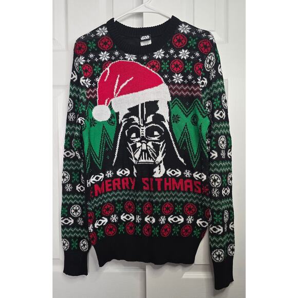 Star Wars Darth Vader Merry Sithmas Christmas Sweater- Men's Size Small - Picture 1 of 3